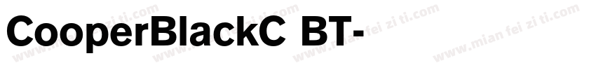 CooperBlackC BT字体转换